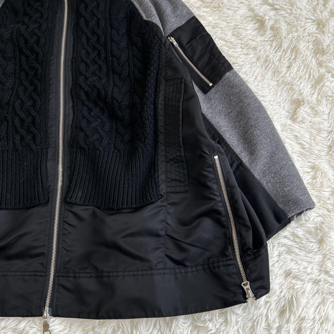 定価5.9万 シーレットフロムアラアラ ニットドッキングコート ブルゾン