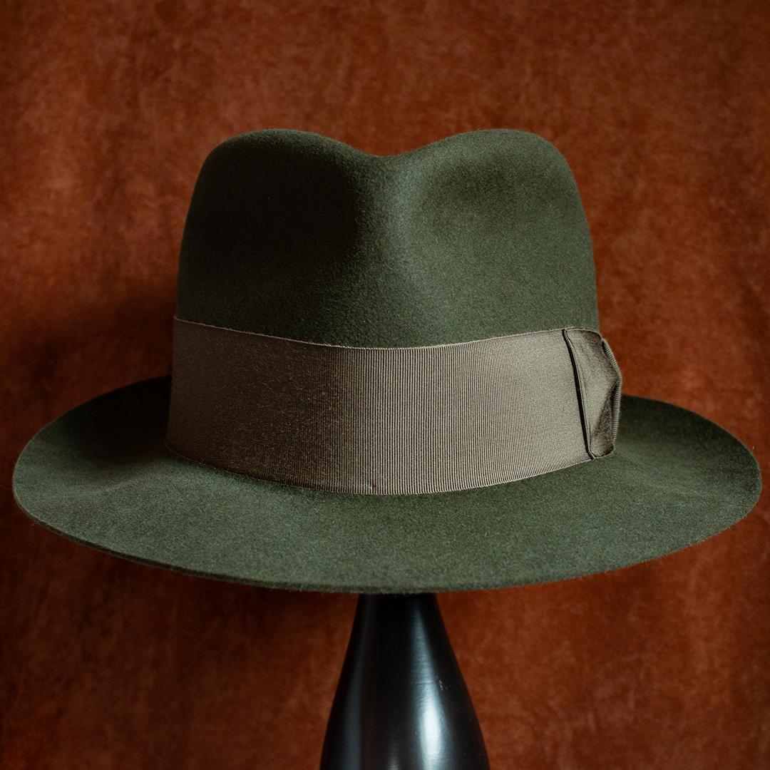川淵帽子店　DRAGON HAT　中折れ帽　MOBO　オリーブ