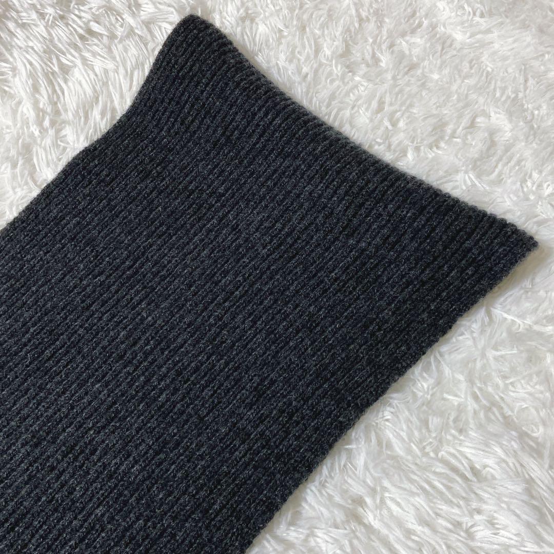 近年モデル⭐️ジョンストンズオブエルガン　リブ　マフラー　ウール　カシミヤ　美品