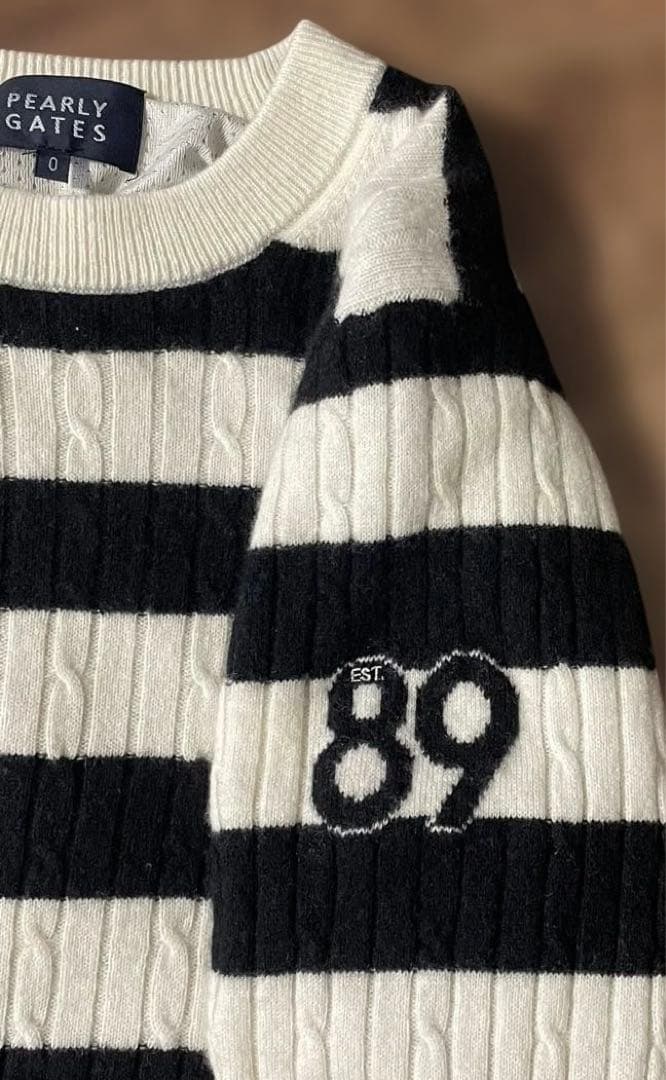 パーリーゲイツPEARLY GATESカシミヤ防風 裏地付 蓄熱セーター 0