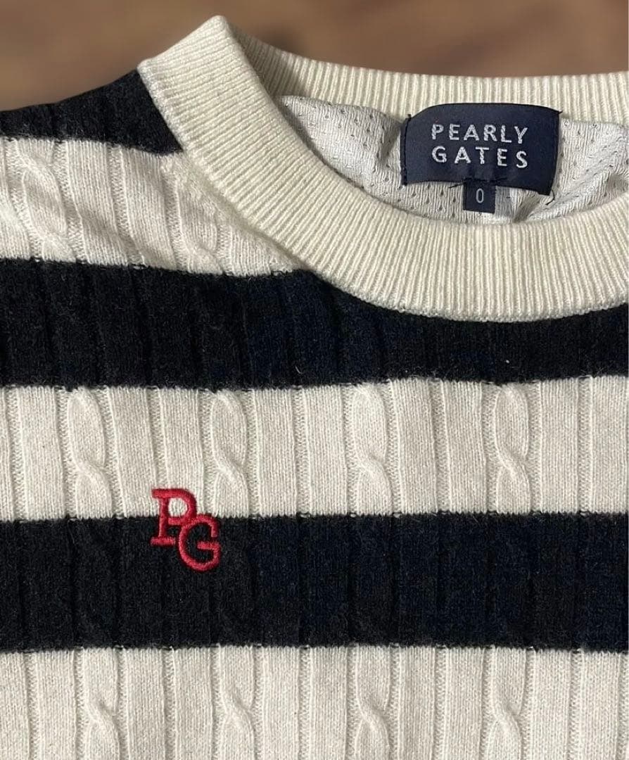 パーリーゲイツPEARLY GATESカシミヤ防風 裏地付 蓄熱セーター 0