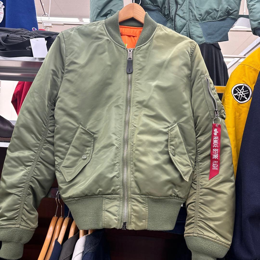 【美品】MA-1 フライトジャケット オリーブグリーン S