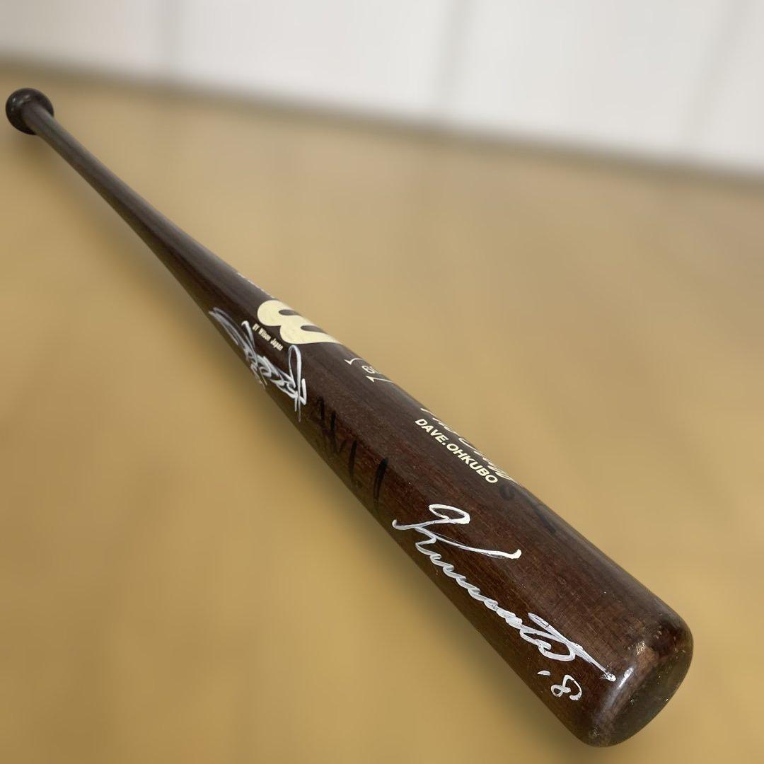 サイン入りバッド　巨人軍桑田選手他