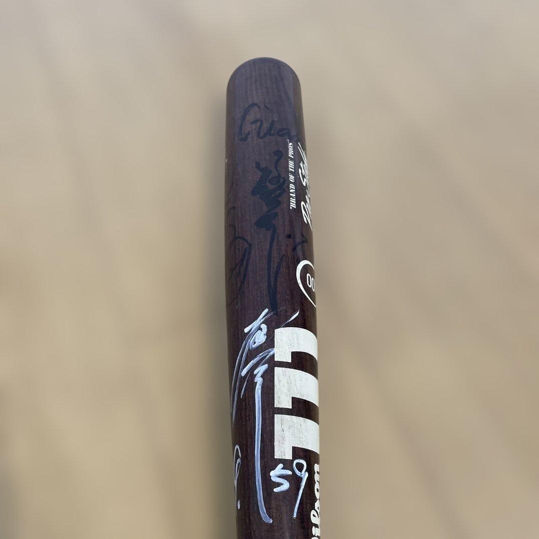 サイン入りバッド　巨人軍桑田選手他