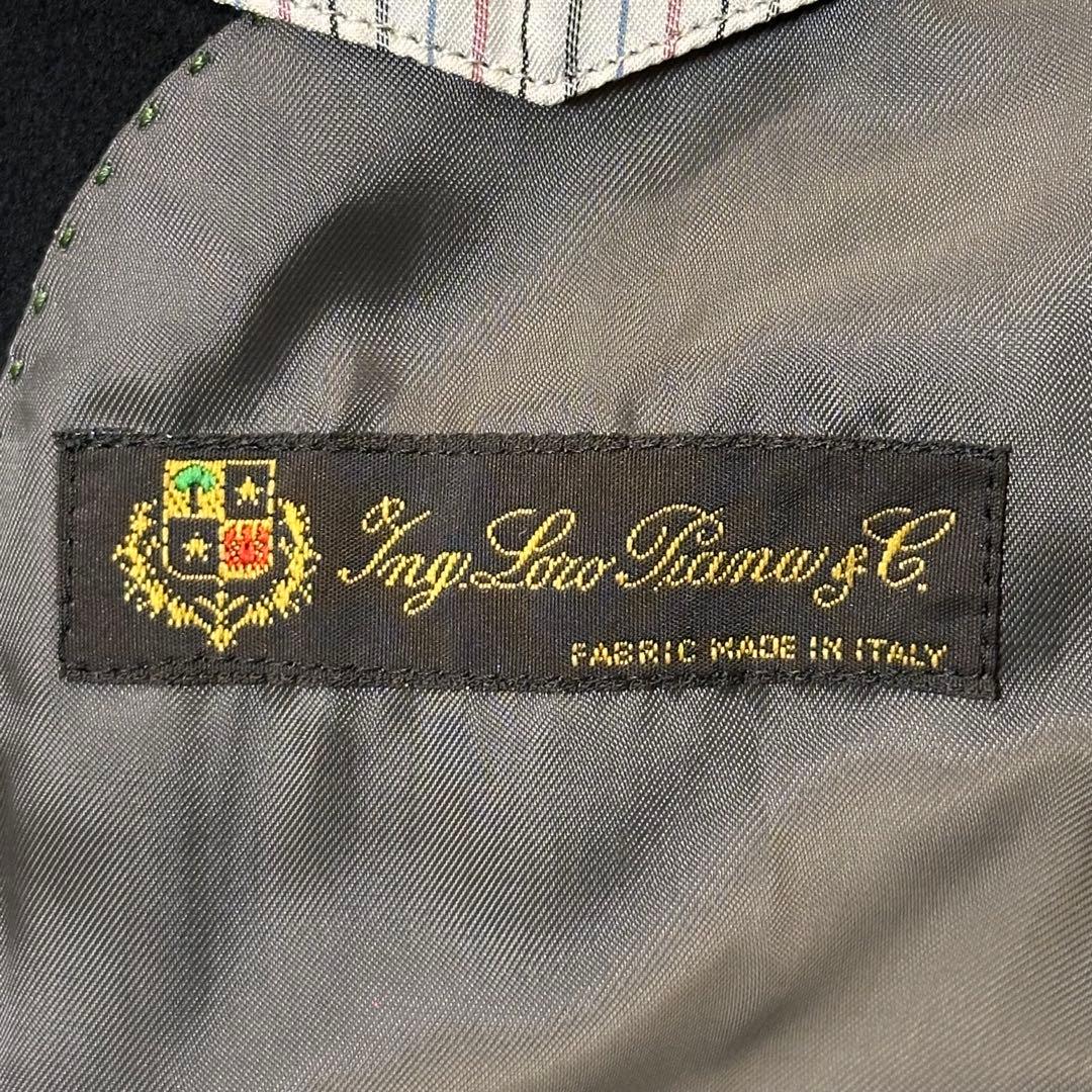 ロロピアーナ 高級イタリア生地 ウール カシミヤ混 チェスターコート ブラック