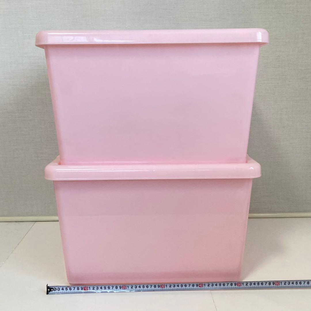 ハローキティ 収納ケース 2点 衣装 蓋付き キャスター ピンク ポップ レトロ