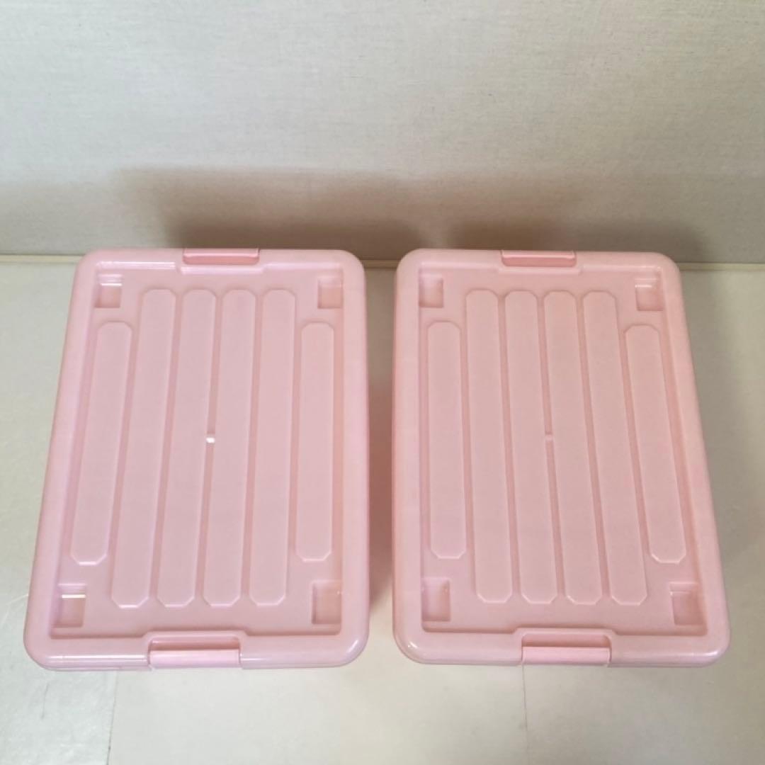 ハローキティ 収納ケース 2点 衣装 蓋付き キャスター ピンク ポップ レトロ