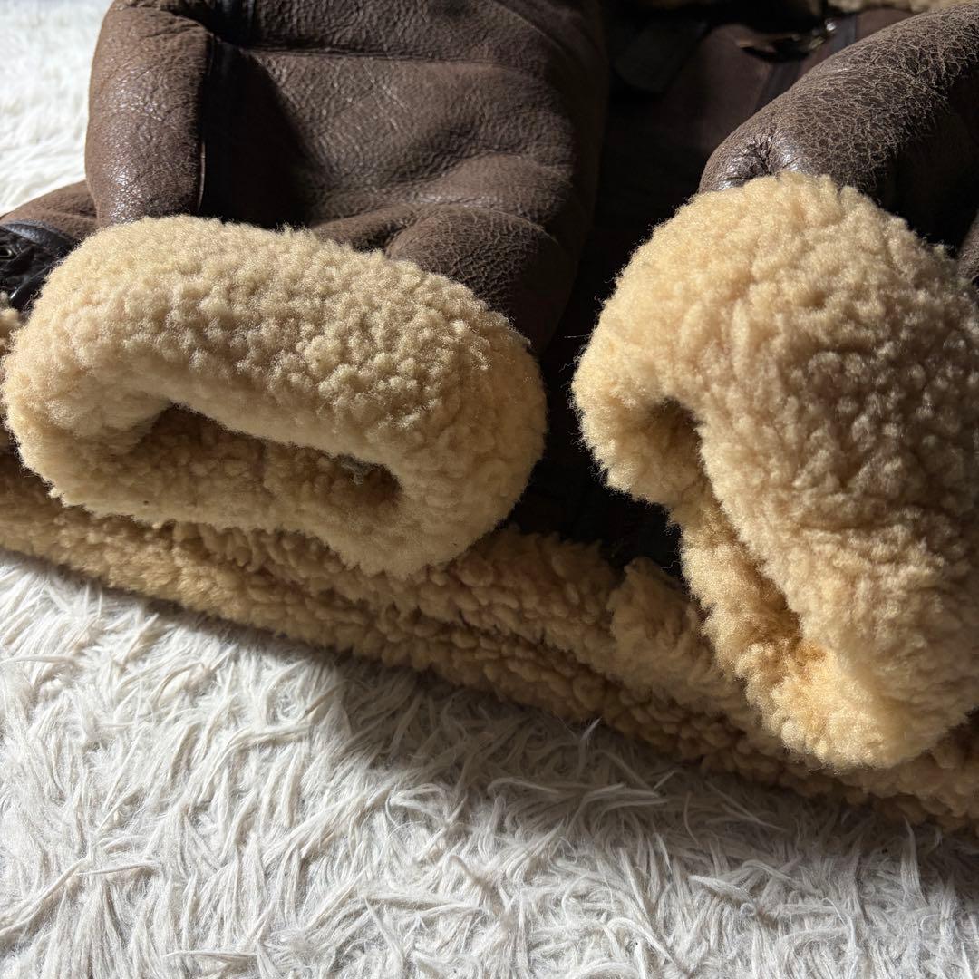 T*N様 米国製■AVIREX フライトジャケット　B-3 羊革　ムートン　ブラ