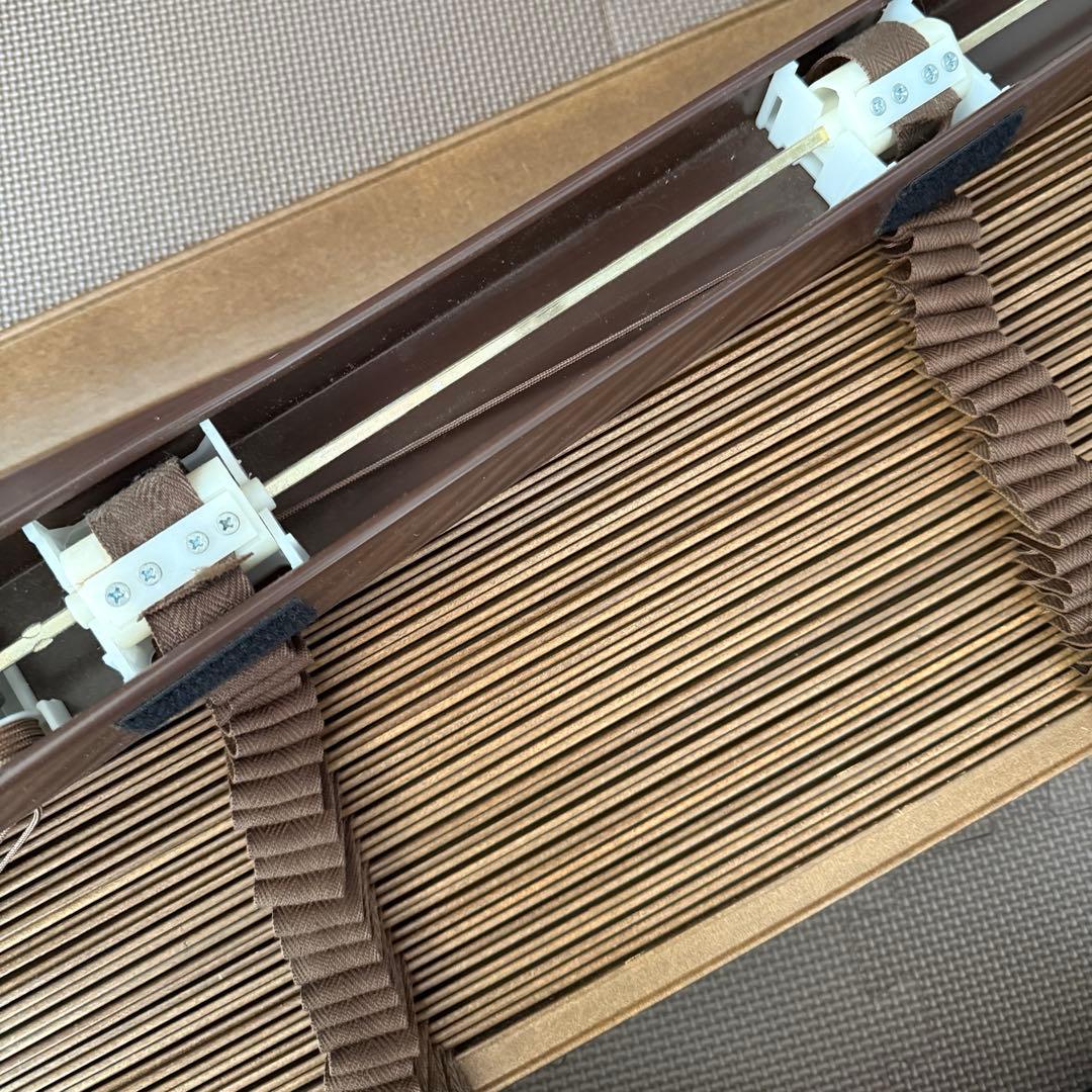 値下げ！木製★ブラウン★ブラインド★壁取り付け★ウッドブラインド★2台セット