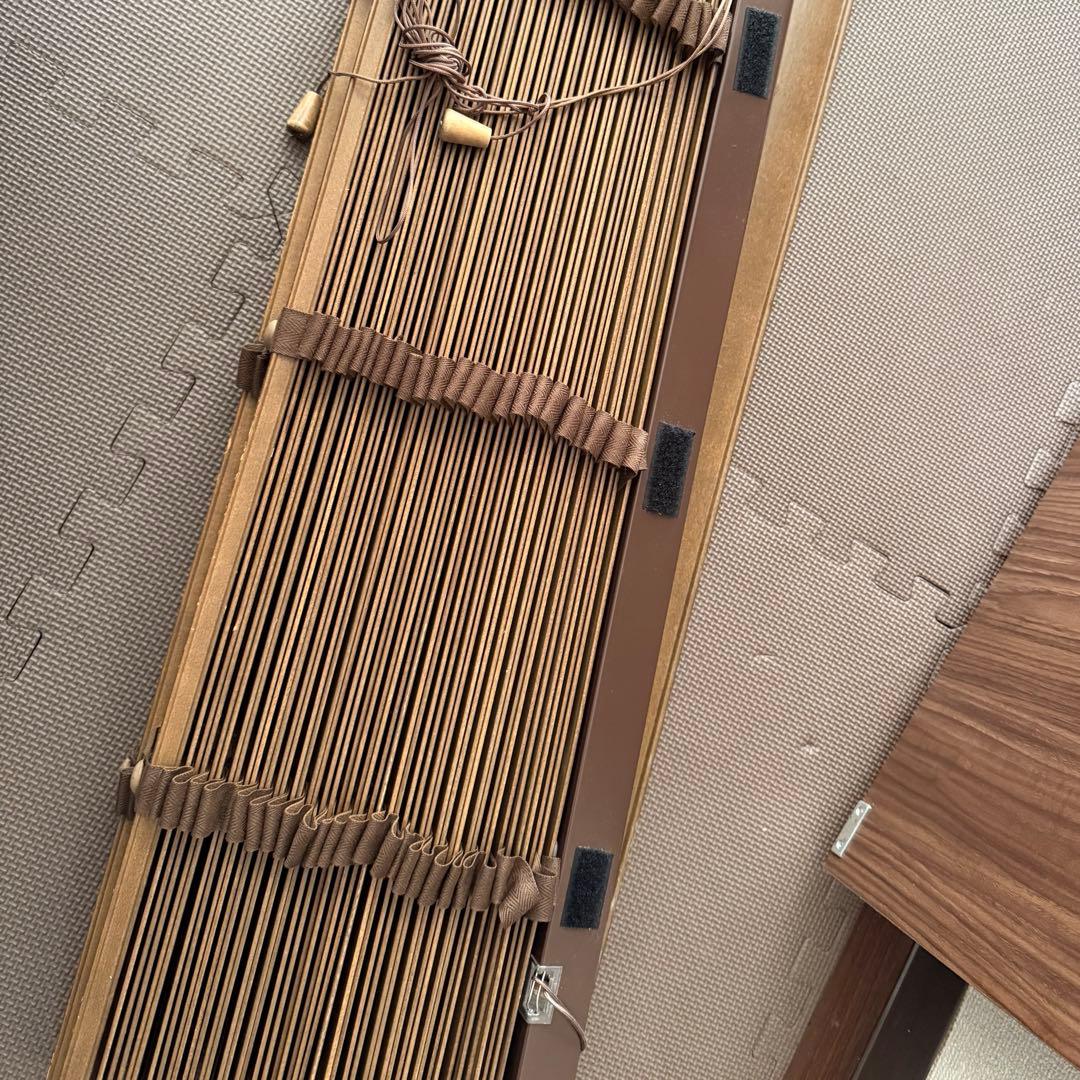 値下げ！木製★ブラウン★ブラインド★壁取り付け★ウッドブラインド★2台セット