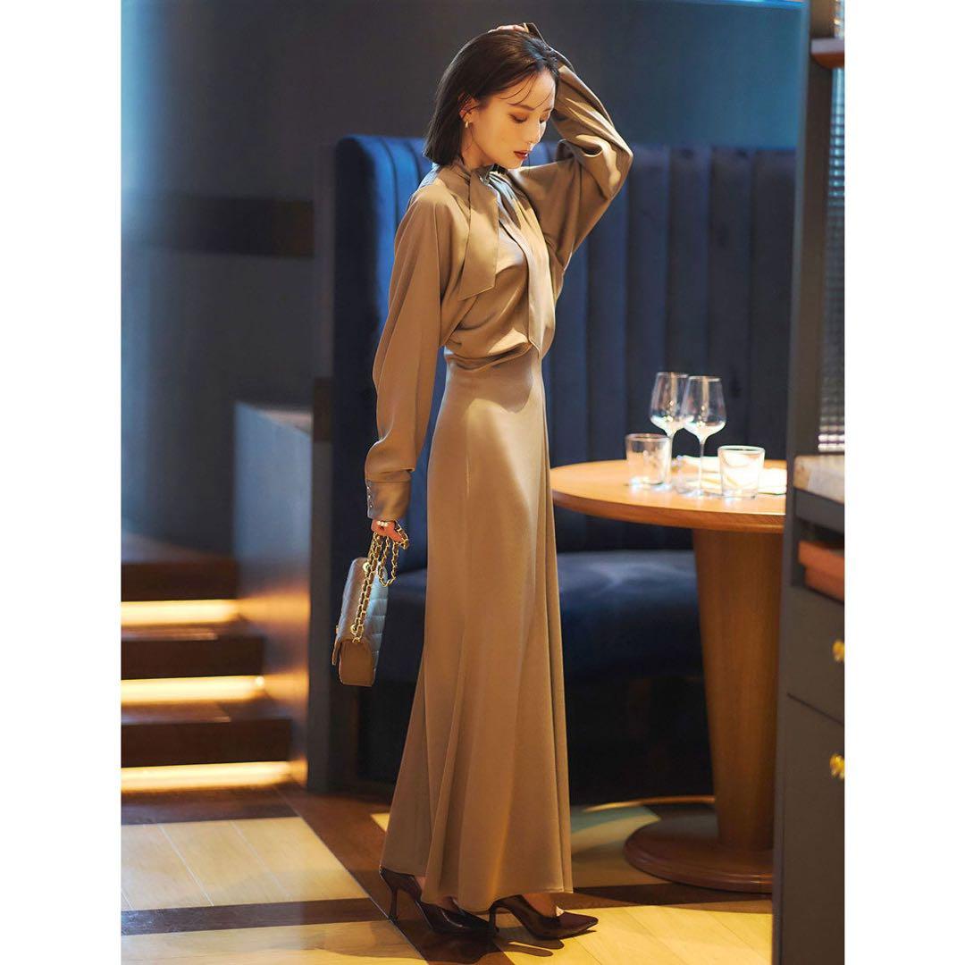 か*う様 anuans ボウタイドレープワンピース