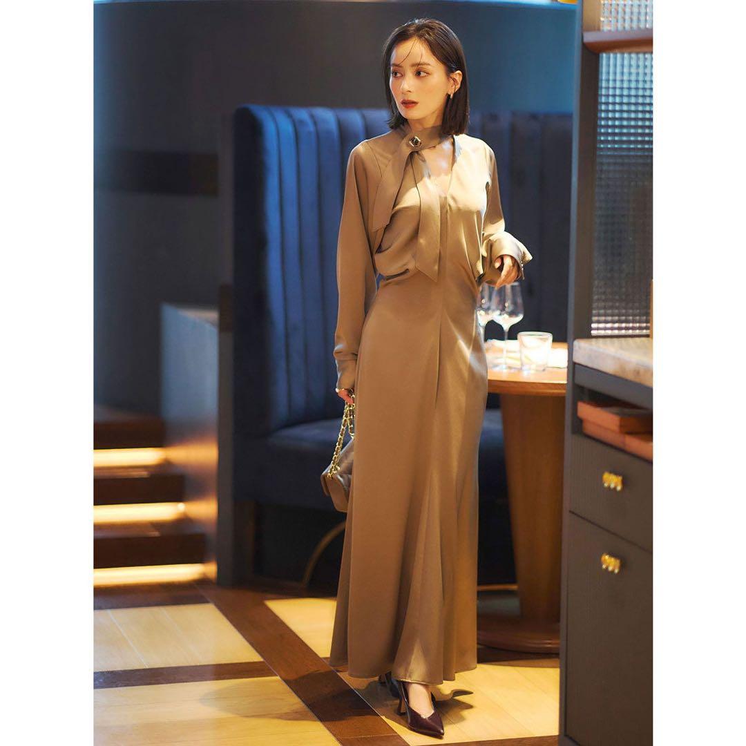 か*う様 anuans ボウタイドレープワンピース