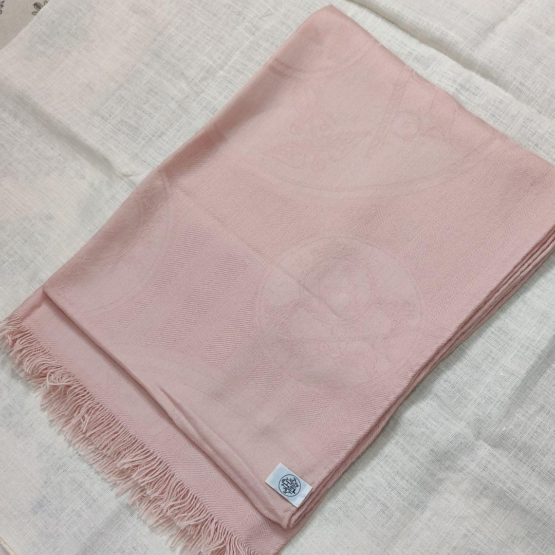 未使用　HERMES《ニュー・リブリス》ストール　カシミヤ　シルク　76×200