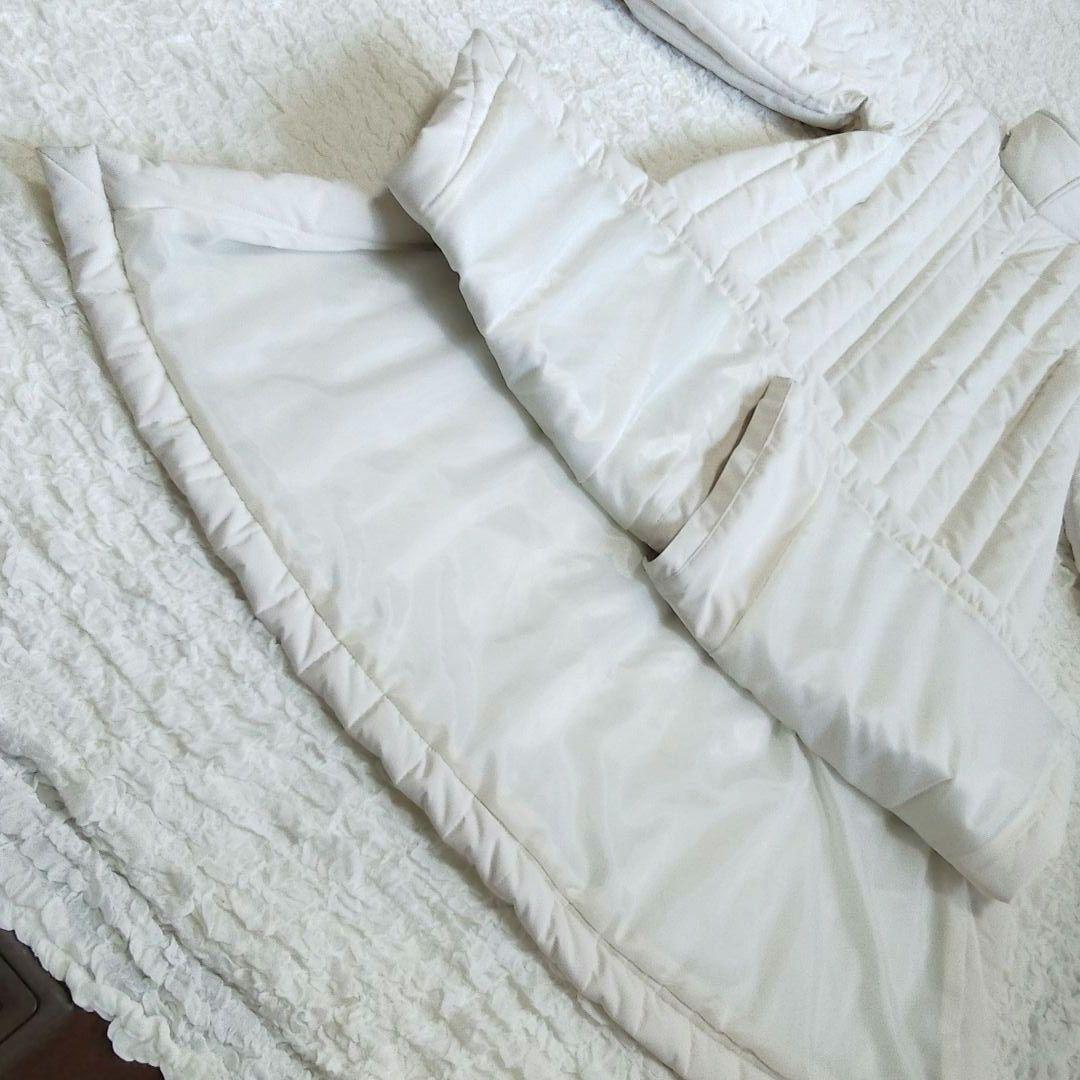 未使用級★perna キルティング ロング ダウンコート ベスト 白 セット売り