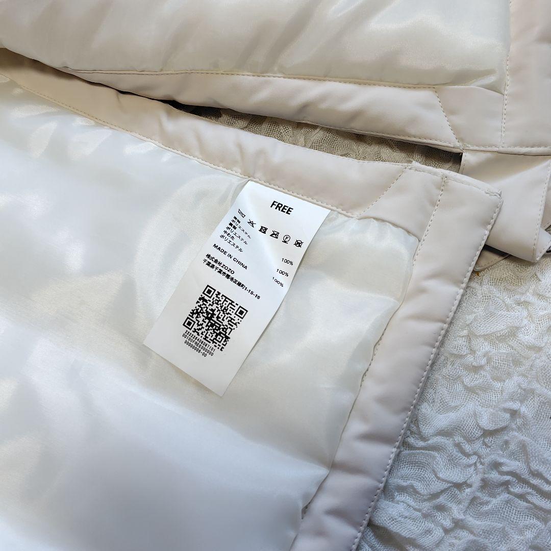 未使用級★perna キルティング ロング ダウンコート ベスト 白 セット売り