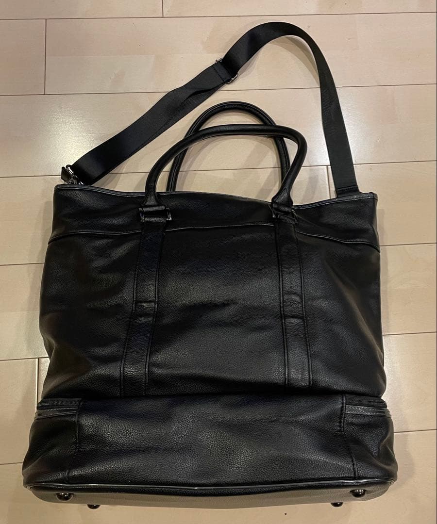 le coq sportif★黒★二層式★トートバッグ★ボストン★ショルダー付