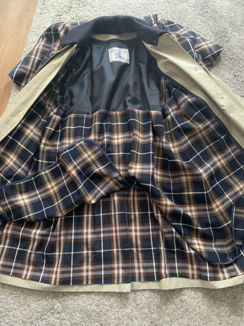 BURBERRYS ケープ付きチェックトレンチコート ライナー付き バーバリー