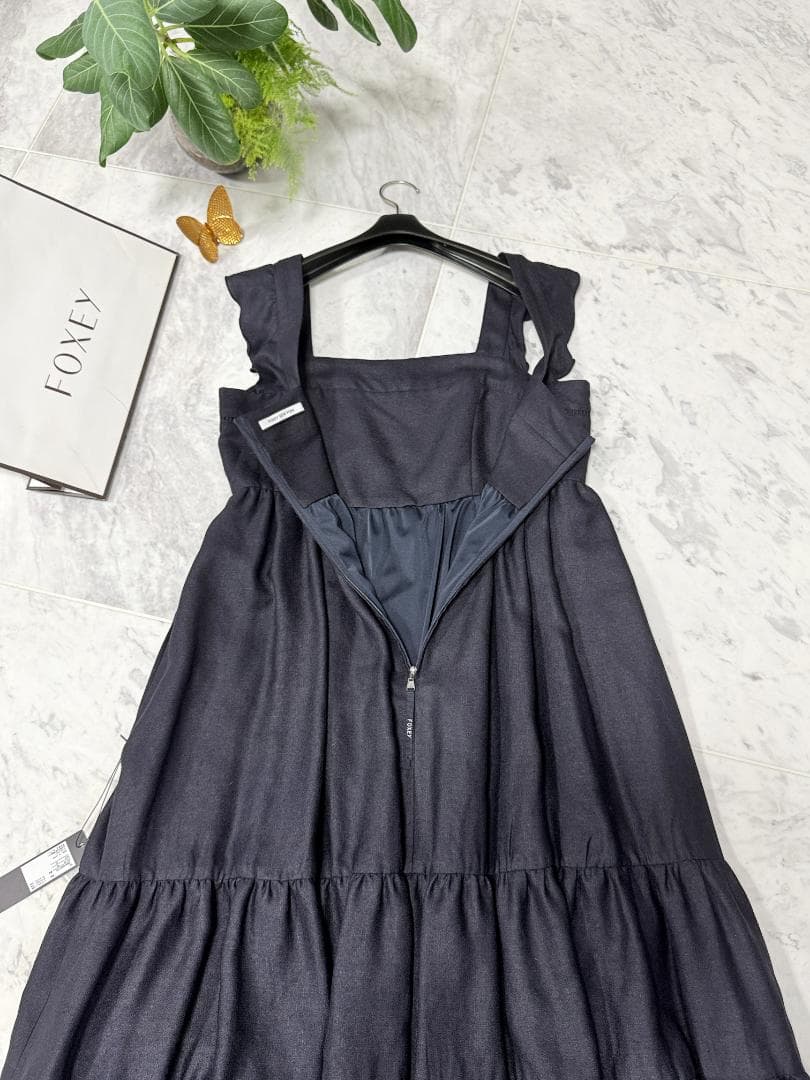 未使用★掲載商品★FOXEYフォクシー トリアセテート ロゴファスナー希少42