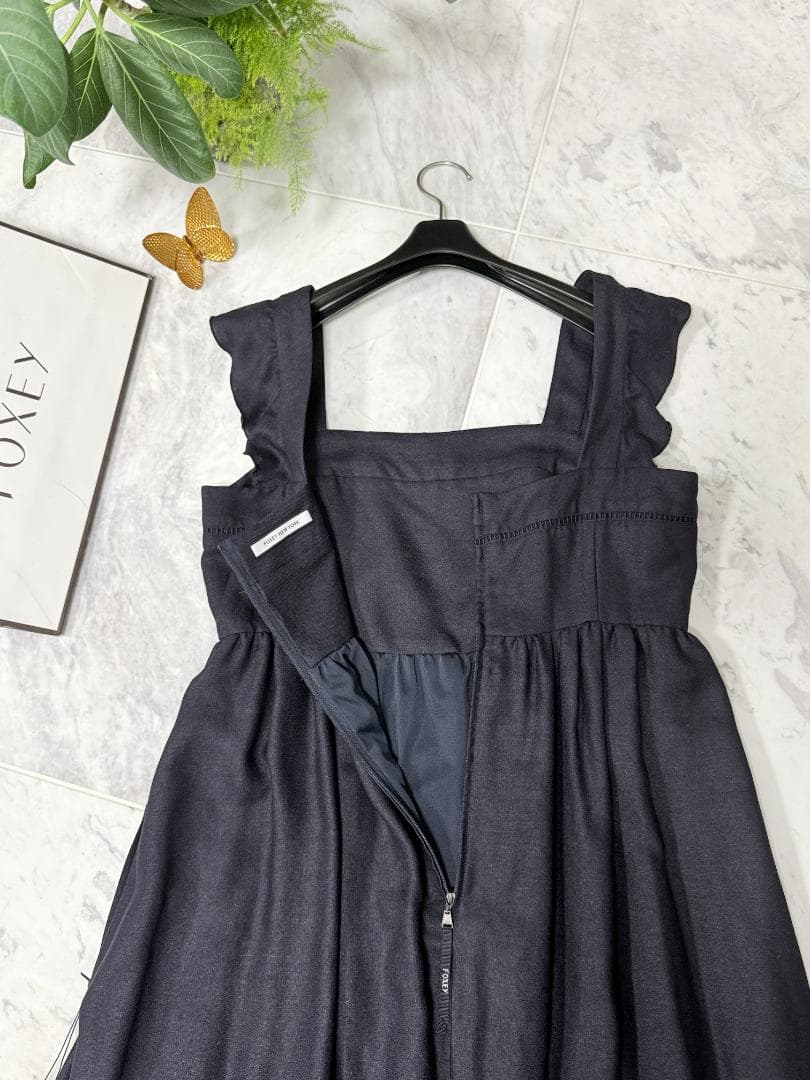 未使用★掲載商品★FOXEYフォクシー トリアセテート ロゴファスナー希少42