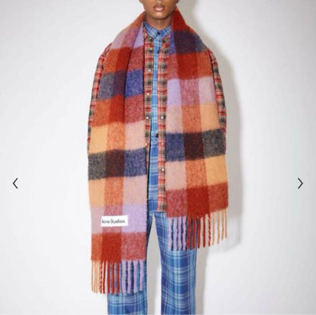 Acne Studios チェック柄スカーフ