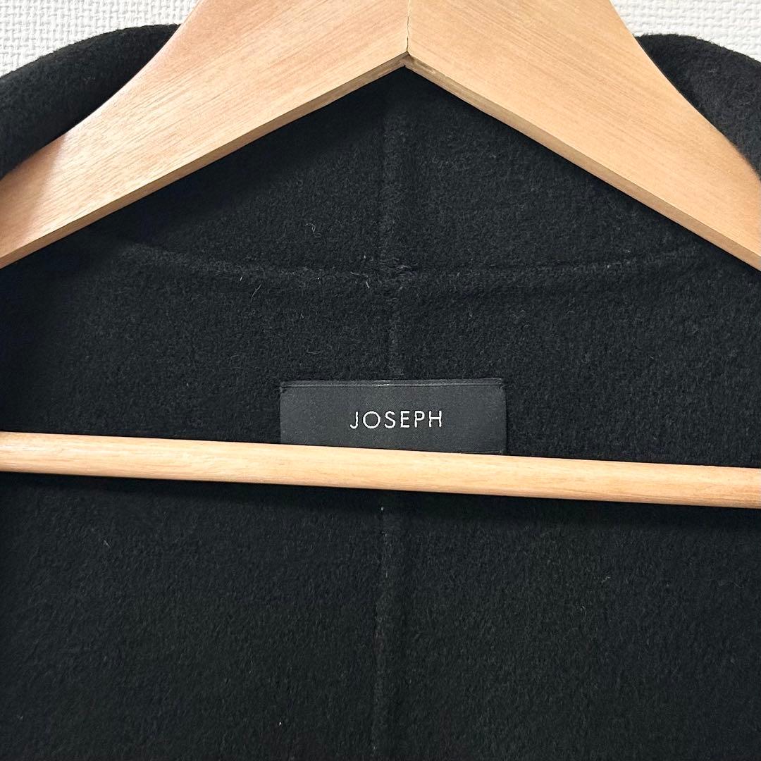 JOSEPH ジョゼフ　カシミヤ混ウールポンチョ　ブラック　ダブルフェイス　38