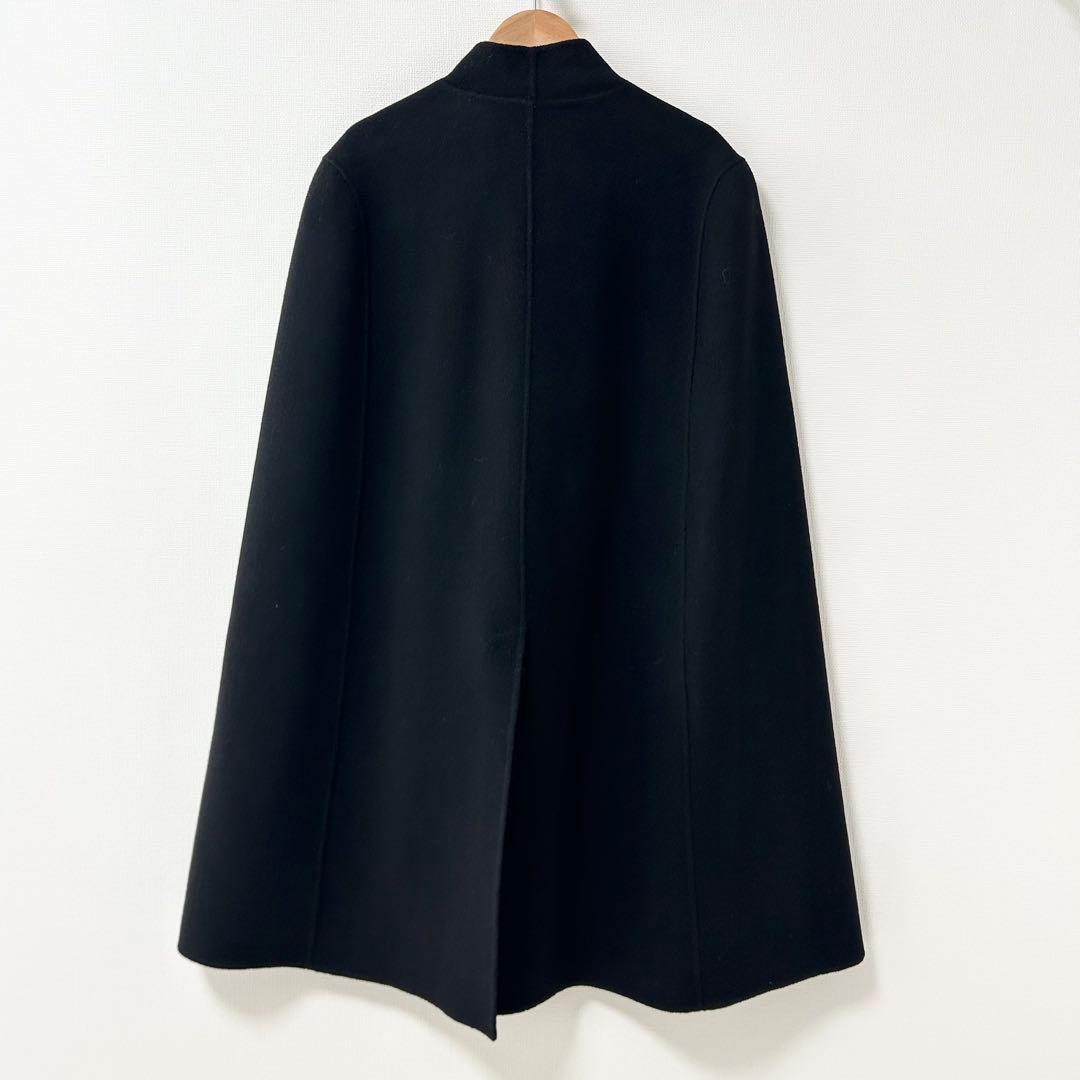 JOSEPH ジョゼフ　カシミヤ混ウールポンチョ　ブラック　ダブルフェイス　38