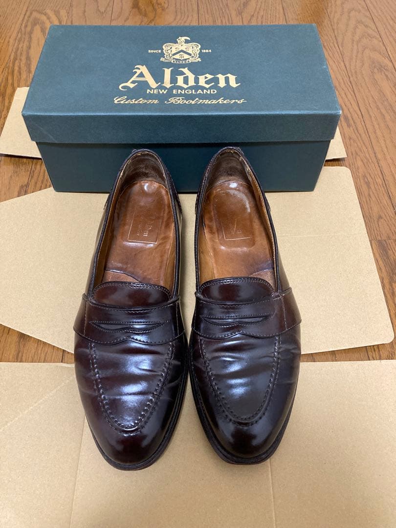 Alden ローファー　バーガンディ　コードバン　28.5cm