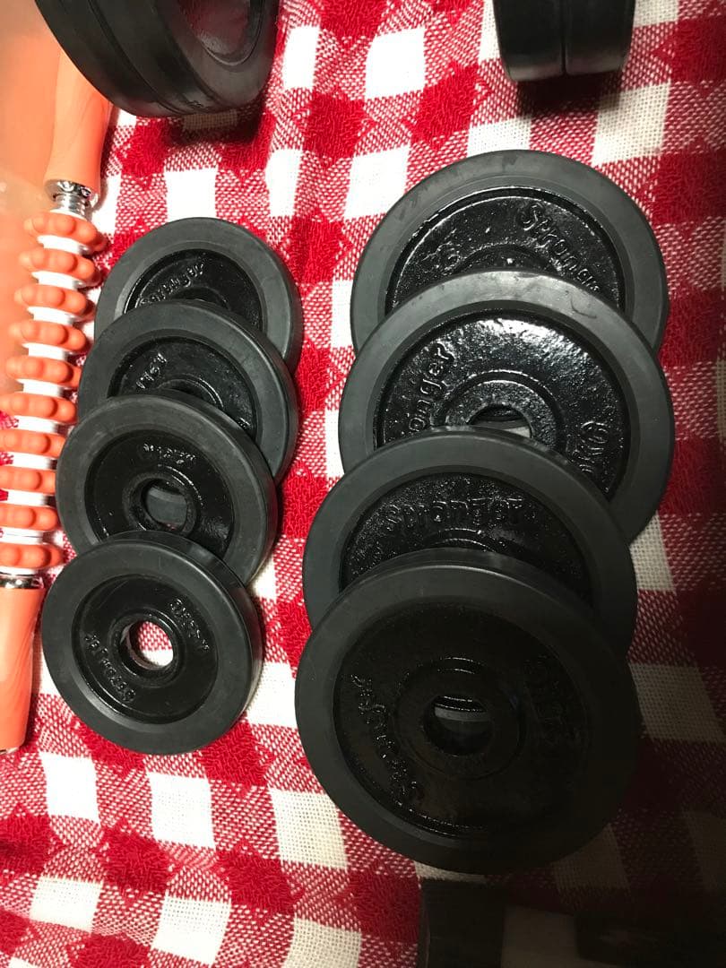 まとめて　筋トレ用品　ボディメーカー　フラットベンチ　ダンベル stronger