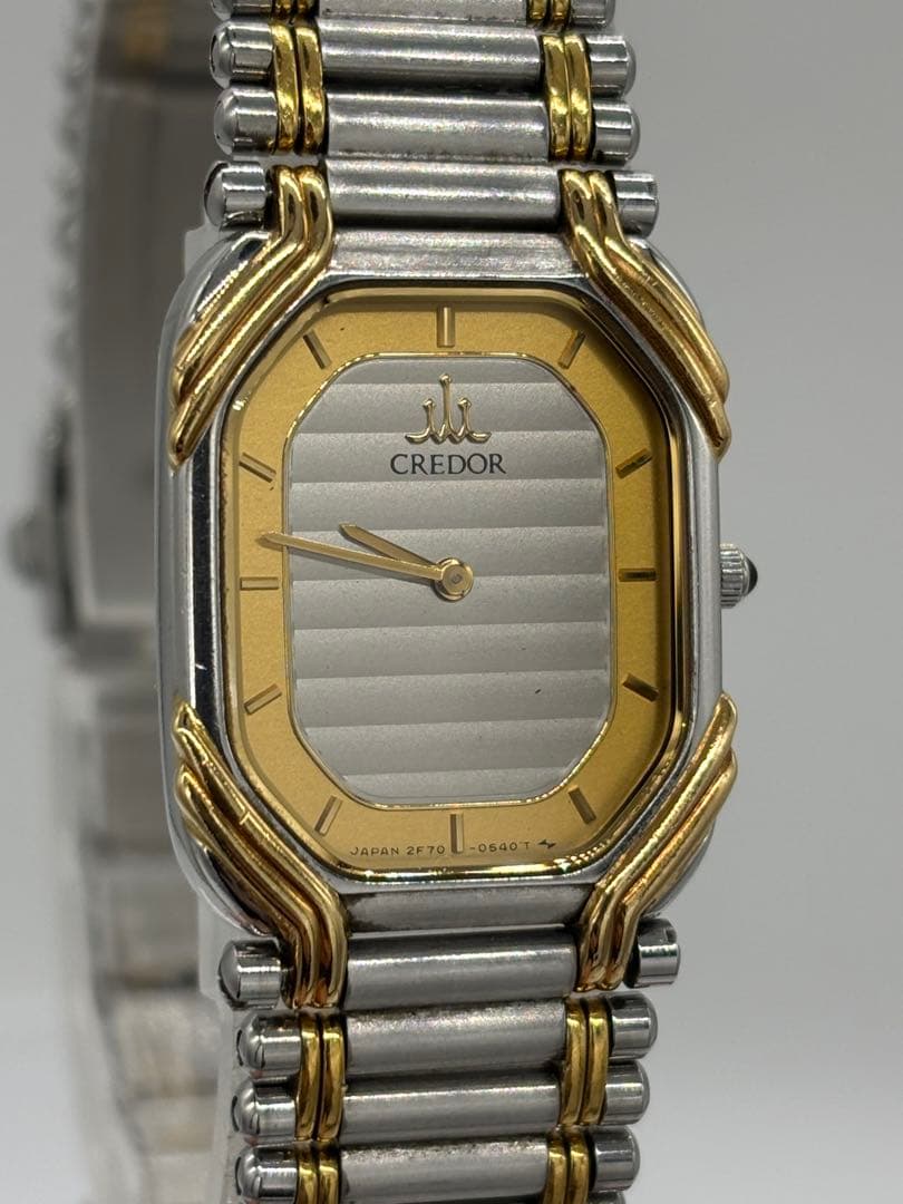 【美品】セイコー クレドール 18KT クォーツ【2F70-5490】【稼働品】