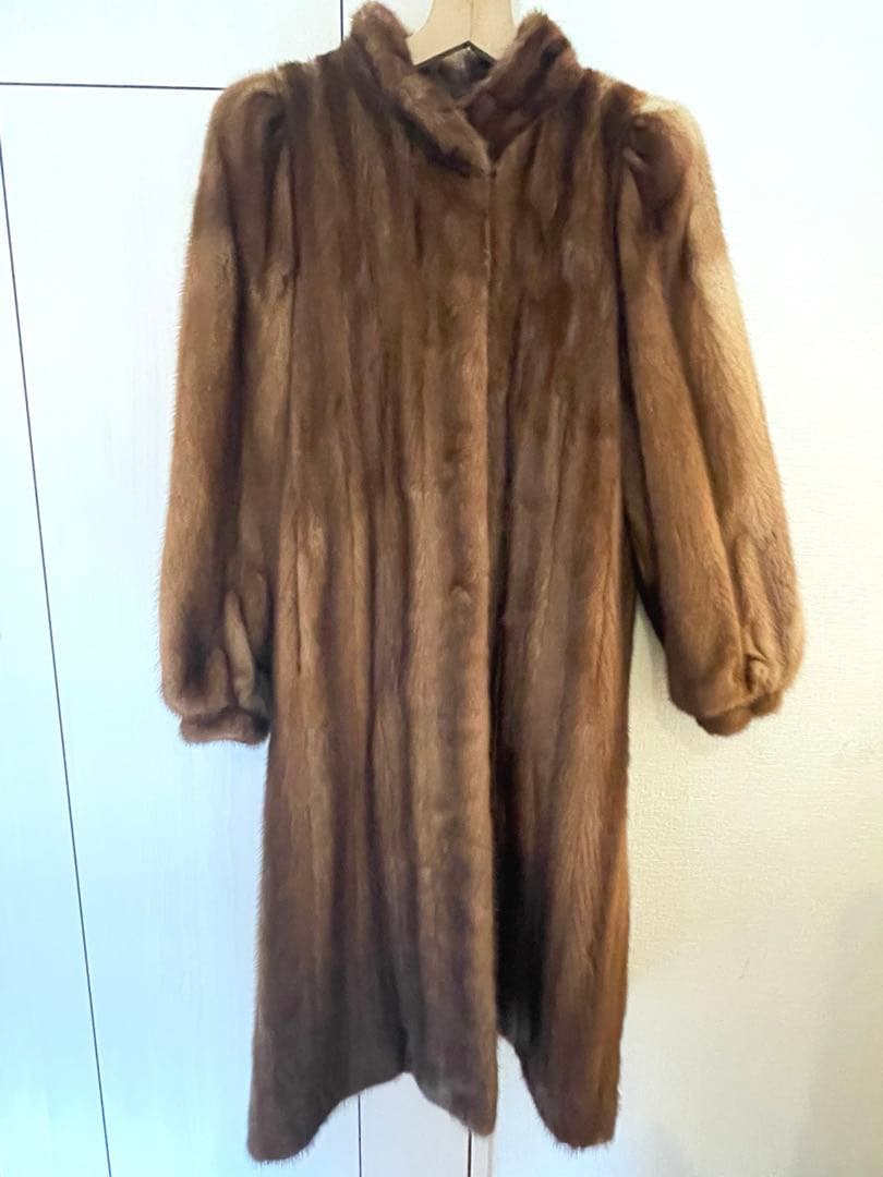 ま*中様 ブラウン ミンクロングファーコート