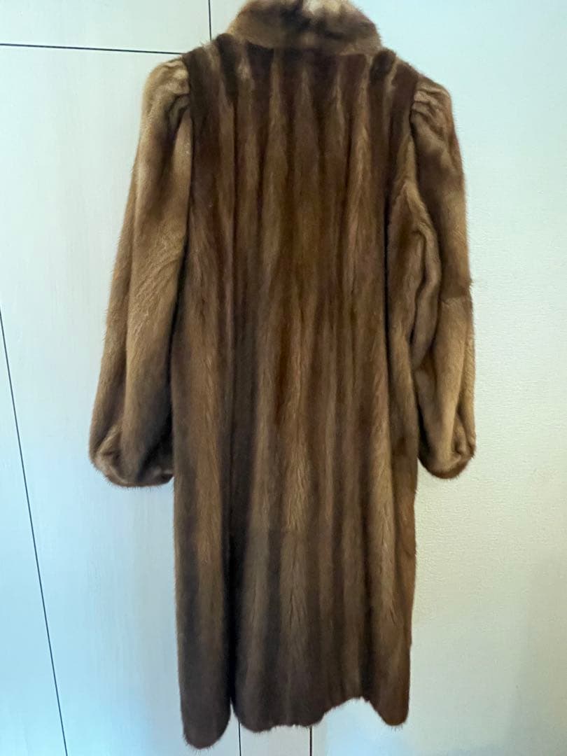 ま*中様 ブラウン ミンクロングファーコート