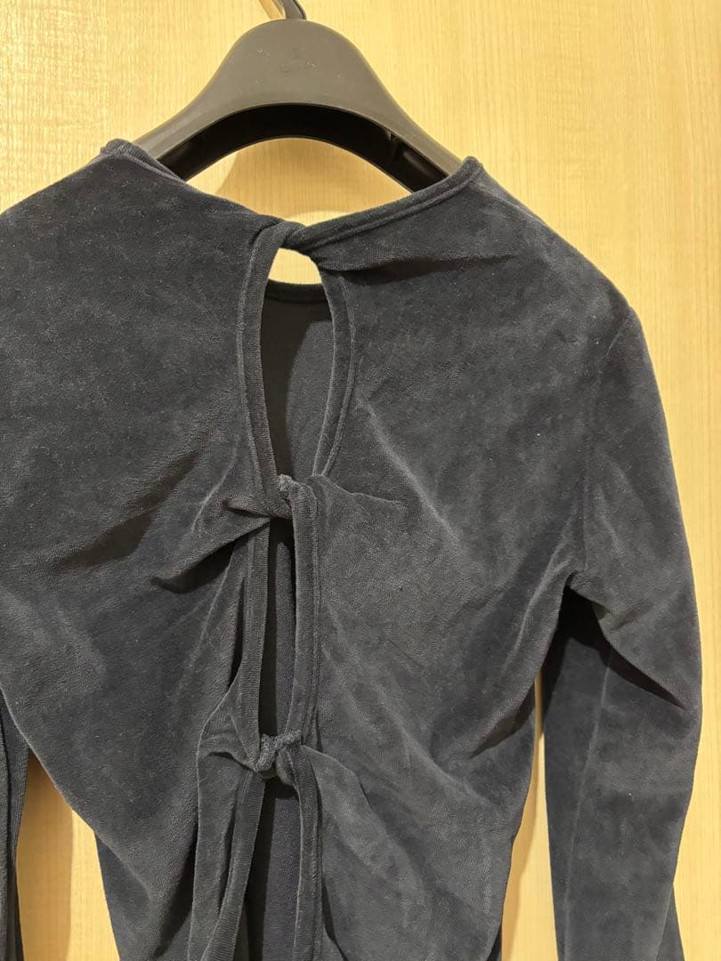 SHISHIKUI シシクイ　ツイスト　ベロア　ネイビー