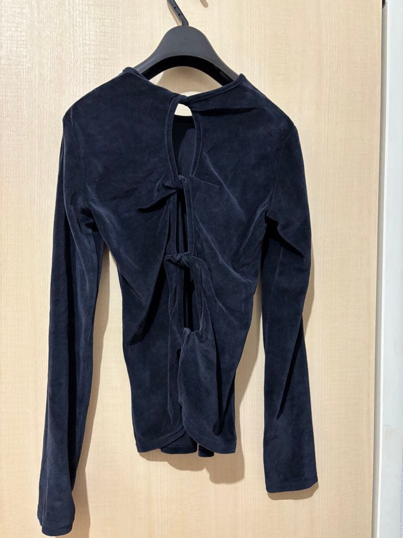 SHISHIKUI シシクイ　ツイスト　ベロア　ネイビー