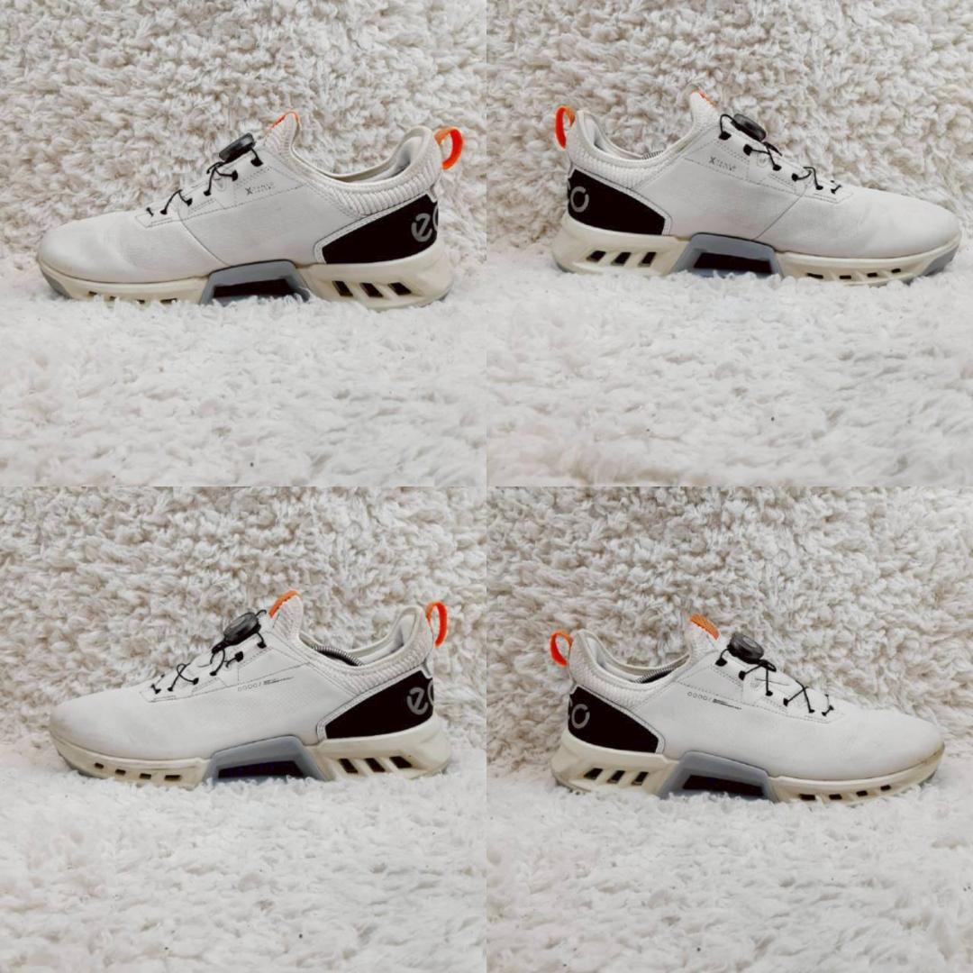美品 28㎝◎ecco エコー ゴルフシューズ 白 GOLF BEOM C4
