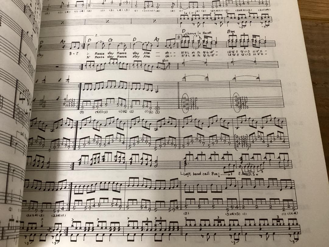 ★楽譜/沢田研二/ベストソングス/タブ譜/バンドスコア/音楽春秋