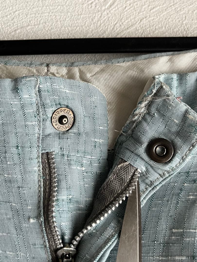 50s スラックス 絣 リネン レーヨン