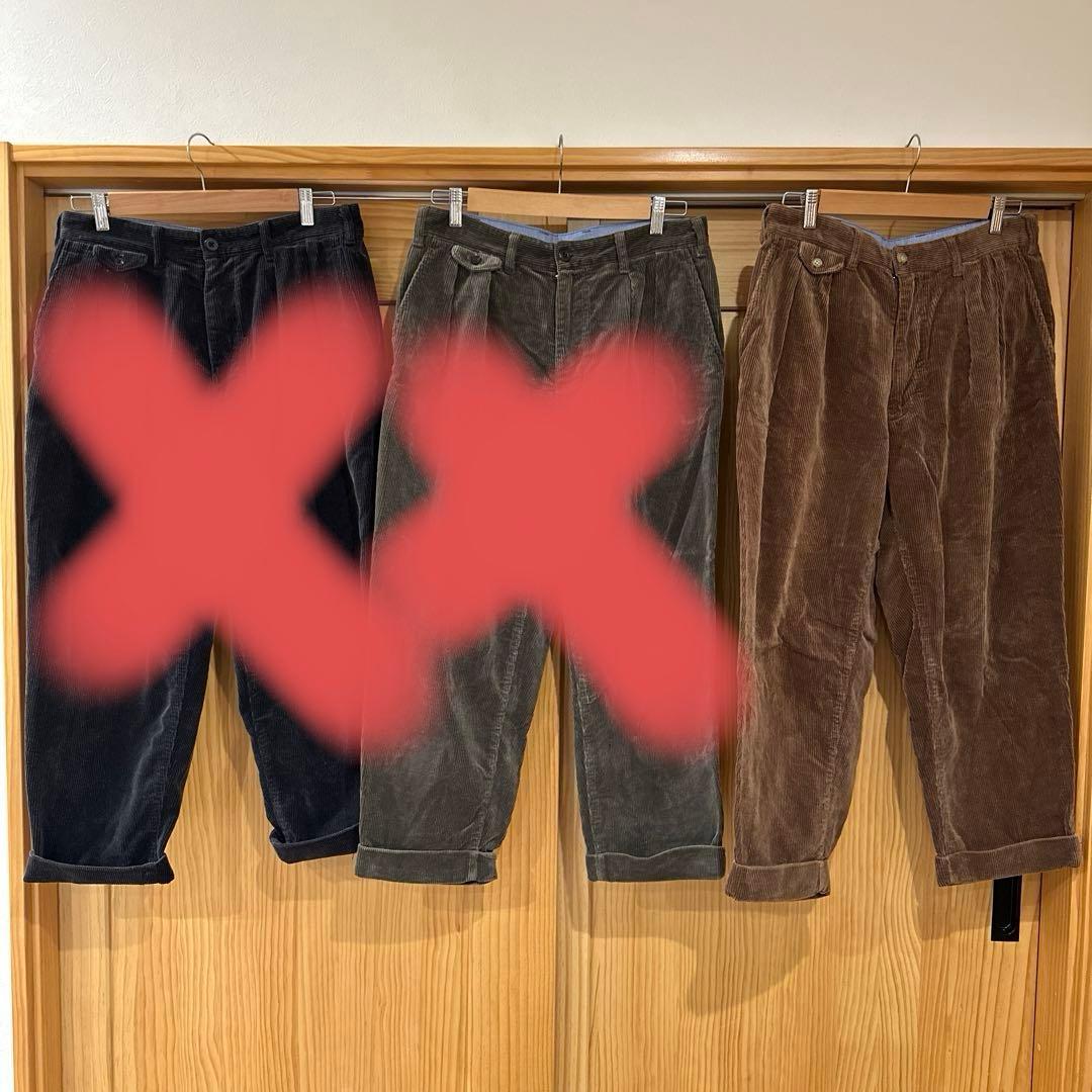 BEAMS+ ビームスプラス 2タック コーデュロイパンツ 太畝 ブラウン日本製