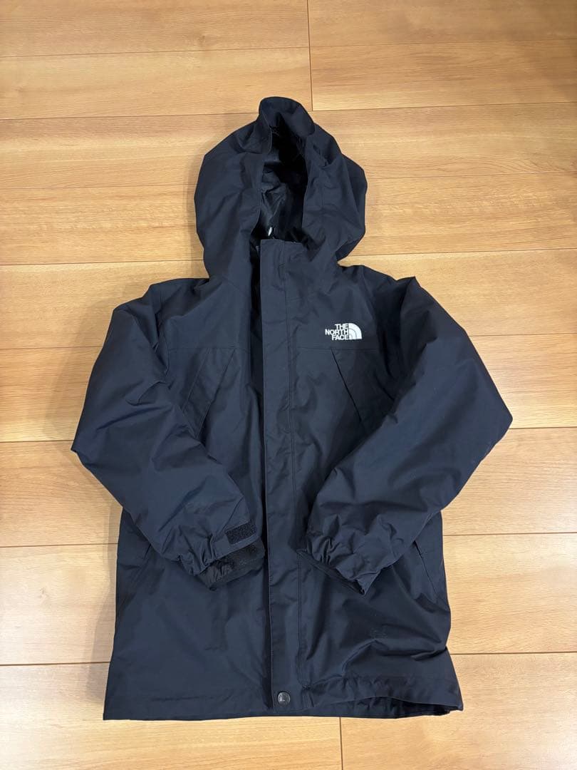 The North Face キッズ　黒 フード付きジャケット(フリース付)