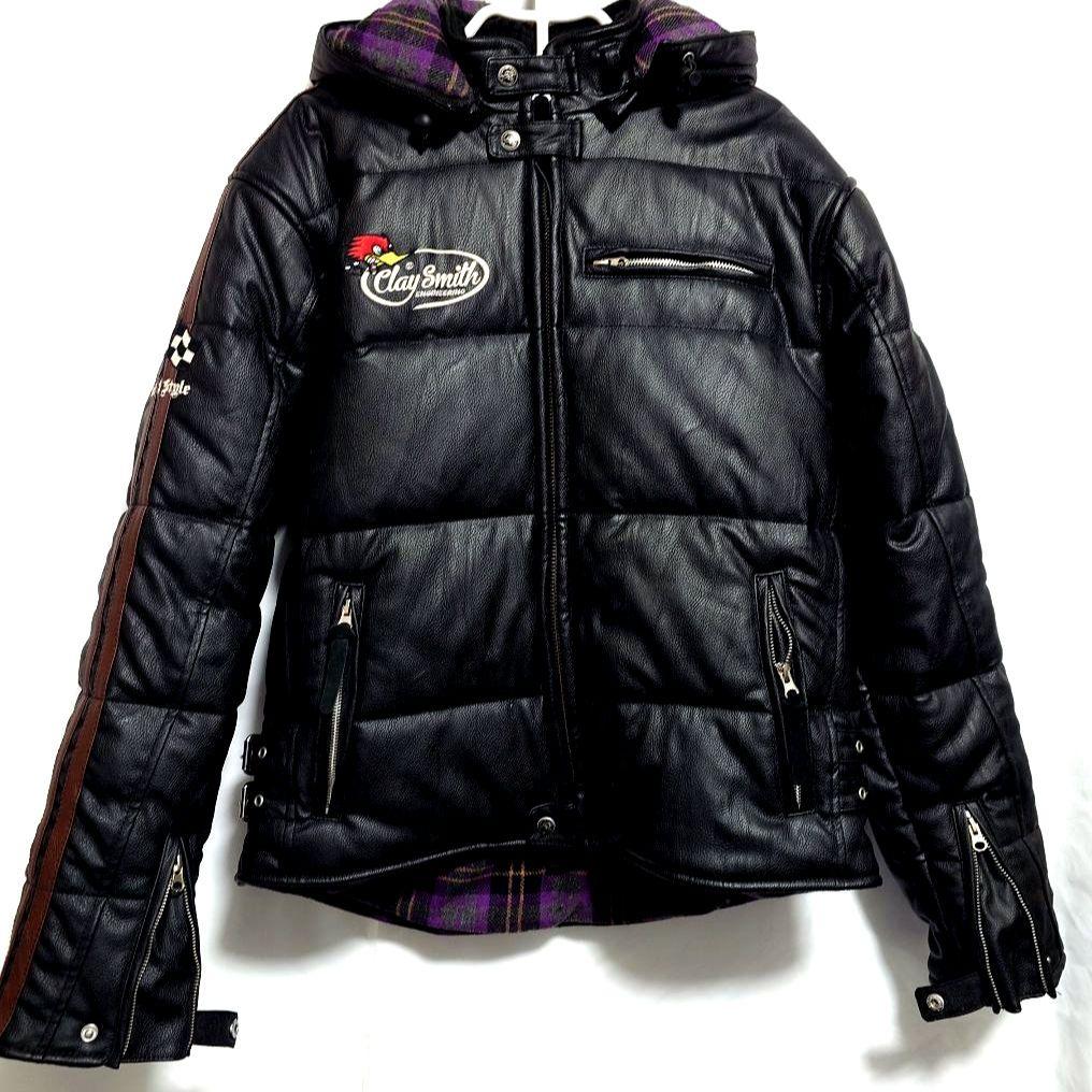 【未使用】Clay Smith フード付き フェイクレザージャケット LLW