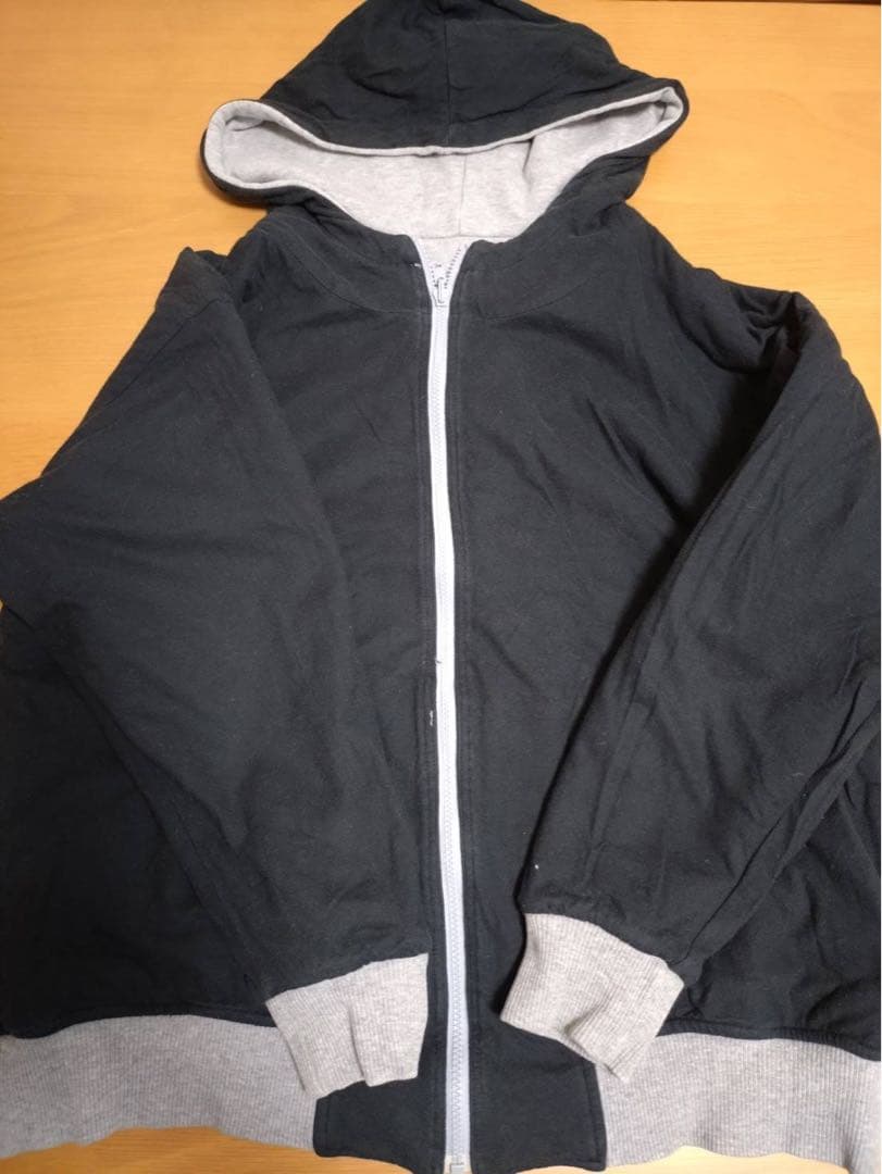 【レア】80sイッセイミヤケ✕ツモリチサトIS リバーシブルパーカー 黒×グレー