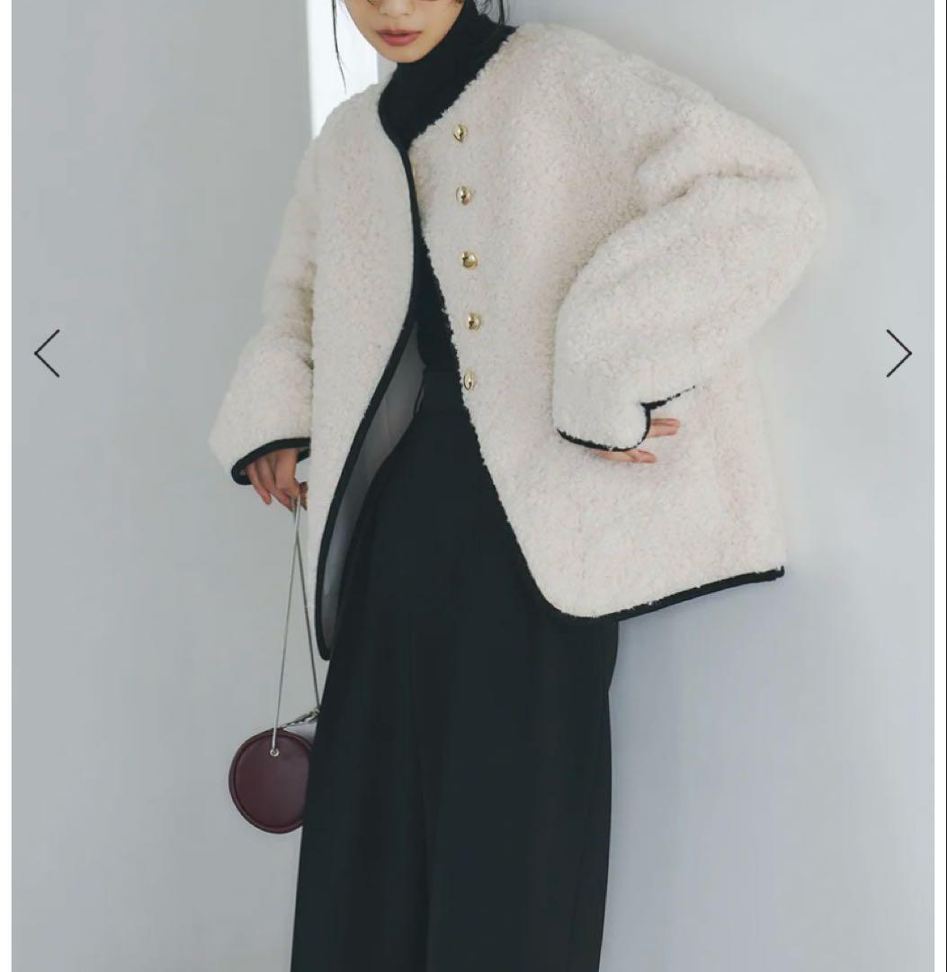 【極美品】25AW anuans　ECOPELパイピングボアジャケット