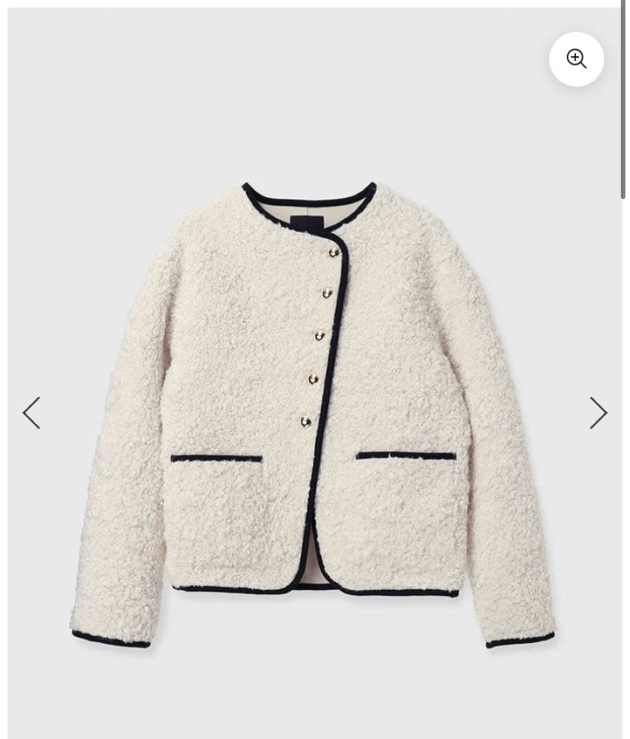 【極美品】25AW anuans　ECOPELパイピングボアジャケット