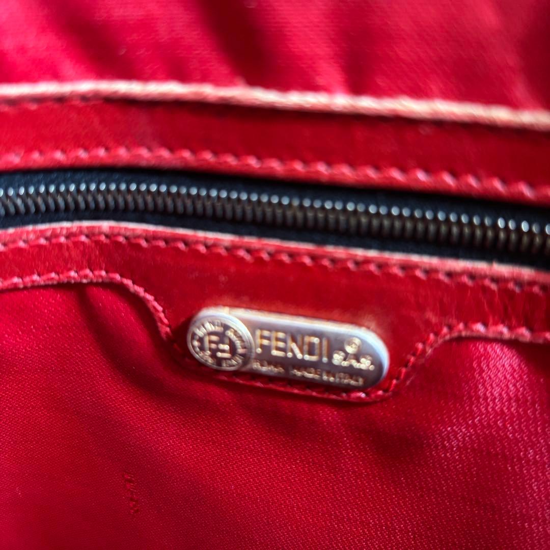 希少 フェンディ トートバッグ ハンドバッグ ヒョウ柄 ヴィンテージ ブラウン