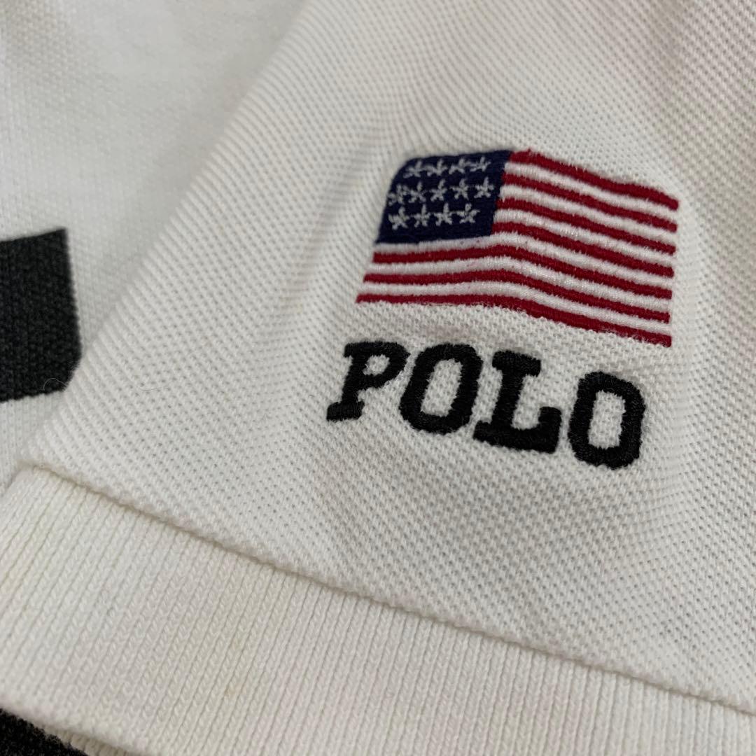 90s POLO SPORT USA製　ポロシャツ　ホワイト