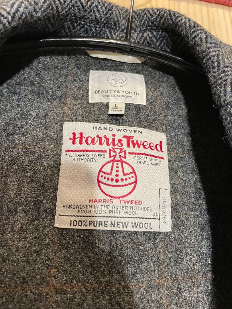 ビューティアンドユース　ハリスツイード　テーラード　クレイジーパターン