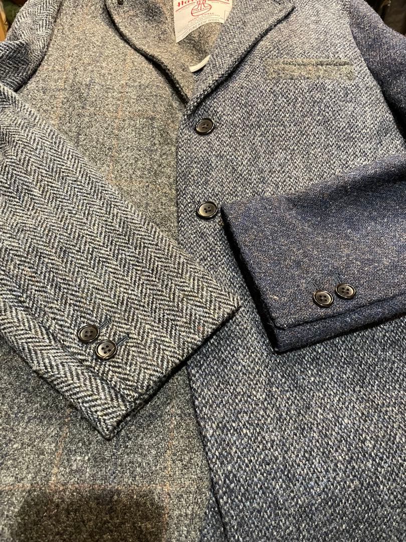 ビューティアンドユース　ハリスツイード　テーラード　クレイジーパターン