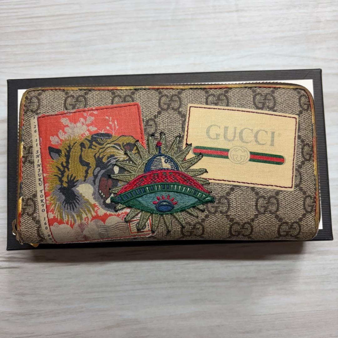 GUCCI グッチ GGスプリーム クーリエ 長財布 虎とUFO
