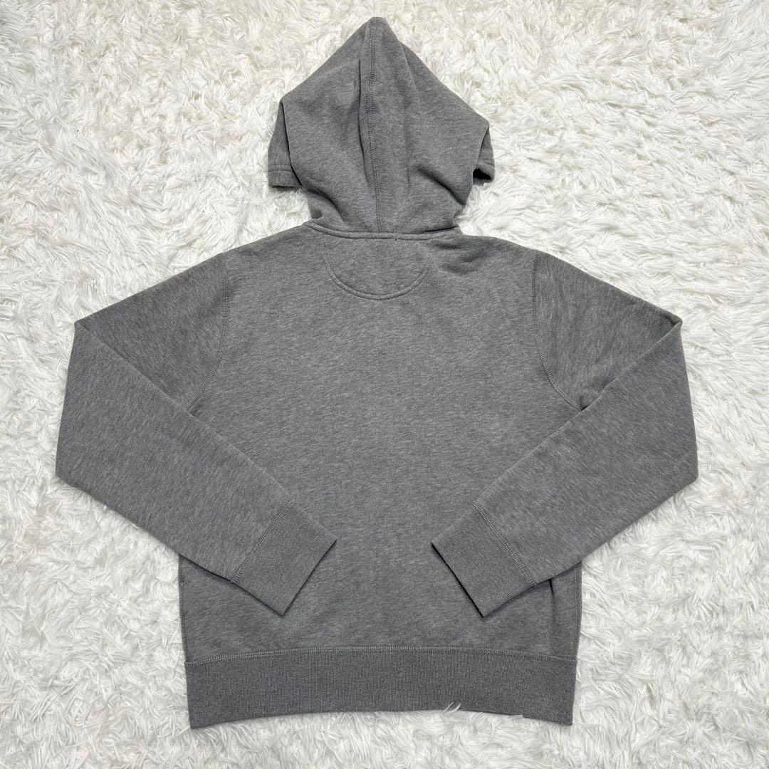 未使用級 ポロラルフローレン ジップパーカー 裏起毛 ポニー グレー 白 L