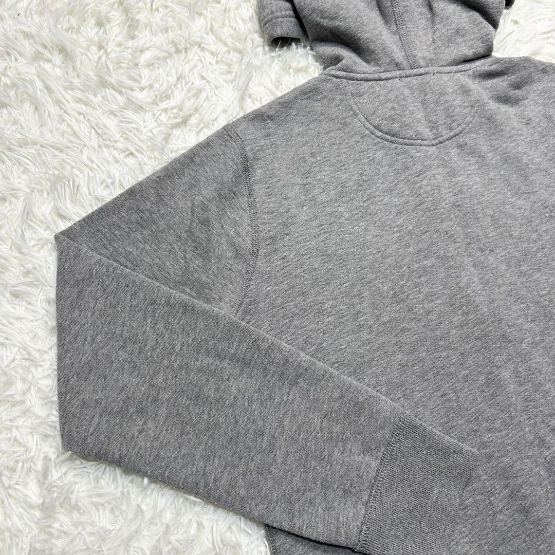 未使用級 ポロラルフローレン ジップパーカー 裏起毛 ポニー グレー 白 L