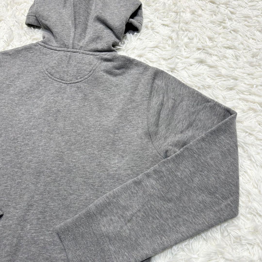 未使用級 ポロラルフローレン ジップパーカー 裏起毛 ポニー グレー 白 L